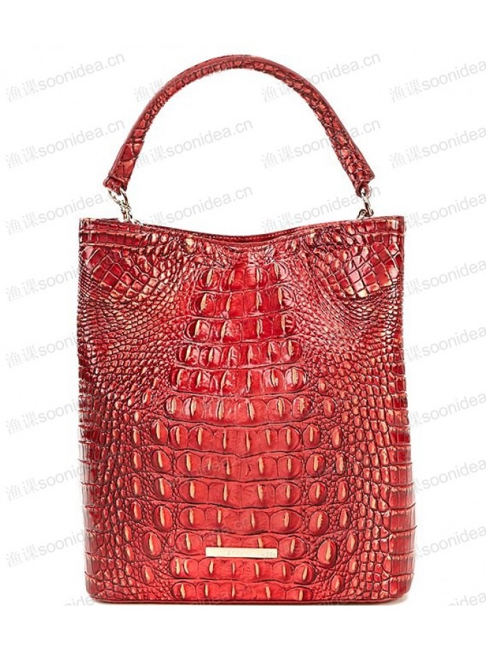 Melbourne Collection Crocodile-Embossed Amelia Bucket Bag Full StarFull StarFull StarFull StarHalf Star